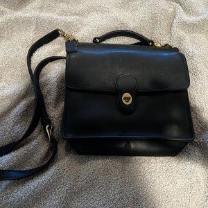 COACH station bag black with brass fittings